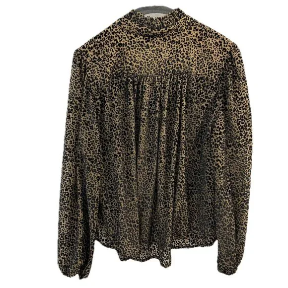 Anthropologie The Estela Sheer Printed Blouse: Burnout Edition, Med - Picture 6 of 11